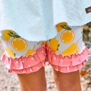 Matilda Jane Orange you Glad Popsicle shorties size 8 Like New